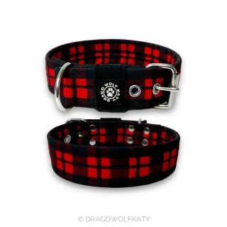 Obojek Flanel Red